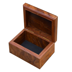 Caja de Joyería de Madera Maciza Hecha a Mano de Primera Calidad con Incrustaciones de Latón, Caja de Almacenamiento Decorativa Vintage de Lujo para Regalos - Product Image 4