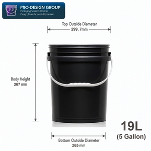 HDPE Chemical Storage Bucket 19L Industrial & Lab Use Airtight Leakproof High Solvent Resistance Strong Durable Container - Product Image 2