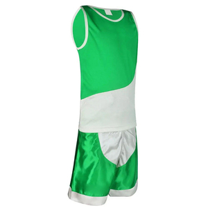 High-Quality Green Unisex MMA Tank Top and Shorts Set Breathable <b>Polyester</b> Sports Apparel for Adults and sale - Product Image 2