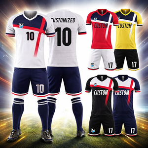 Conjunto de Uniforme de Fútbol con Logotipo Personalizado Directo de Fábrica – Kits de Entrenamiento Sublimados para Equipos, Camisetas de Fútbol para Hombre, 100% Poliéster de Secado Rápido - Product Image 1