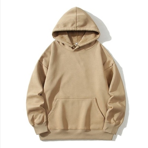 เสื้อฮู้ดผู้ชายสีดำ ผ้าฝ้าย ทรงปกติ สวมใส่สบาย สีพื้น มีกระเป๋าหน้า ผ้าเฟรนช์เทอร์รี่ถัก ผ้าฝ้ายผสม - Product Image 6