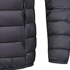Doudoune personnalisée noire pour homme, vêtements d'hiver décontractés pour femme, manteaux d'hiver tissés matelassés à capuche - Product Image 2