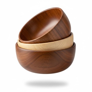 Bol en bois de haute qualité pour servir la soupe, les aliments, les noix, accessoires de cuisine pour la maison, mariage, décoration de table, saladiers - Product Image 6