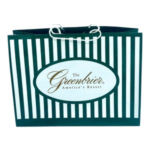 IntBOX Luxury Boutique Packaging Bolsa de compras con patrón de rayas Marca Premium hecha de papel estucado para promociones - Product Image 4