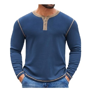 New available <b>top</b> quality Men's Fashionable Solid O Neck T Shirts Stylish Casual Long Sleeve T Shirts For Men From Bangladesh - Product Image 1