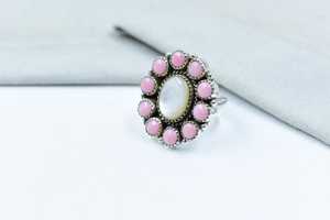 Handmade Pink <b>Conch</b> Pearl Sterling Silver Adjustable <b>Ring</b> Natural Shell Pearl Gemstone <b>Ring</b> for Women Wholesale Jewelry - Product Image 2