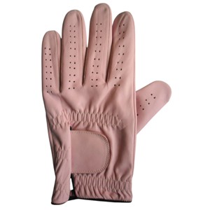 Guante de Golf de Piel de Cabretta Suave para Mano Izquierda o Derecha con Franjas Amarillas en la Muñeca, Impresión de Logotipo Personalizado - Product Image 1