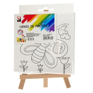 LIENZO Ensemble chevalet et pinceaux pour dessin au trait 10x10 pouces avec cadre pour jouets de dessin - Product Image 2