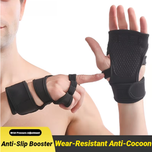 Half Finger Training Sport Gloves For Men Women Workout Fitness Body Building Weightlifting Gym Hand Wrist Protector <b>Dumbbells</b> - Product Image 1