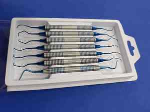 Instrumentos de Limpieza Dental, Instrumentos Dentales Profesionales, Juego de Curetas Gracey de 7 Piezas, Agarre Ergonómico Manual, Certificado CE - Product Image 4