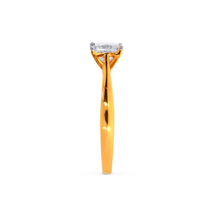 Anillo Solitario de Oro Amarillo de 18K, Anillo de Compromiso de Lujo con Diamante Corte Princesa en Oro Amarillo de 18K para Mujer, Clásico - Product Image 4