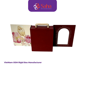 Cajas Rígidas con Materiales Biodegradables Reciclables de Primera Calidad, Hechas a Mano, con Estampado en Lámina Dorada, Relieve y Laminación Mate, Nuevas y Personalizables para Regalo - Product Image 4