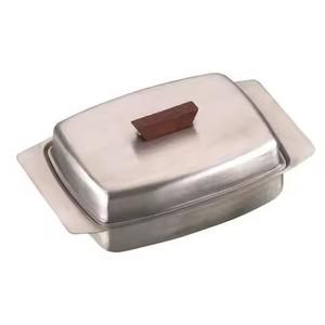 Mantequillera de acero inoxidable con tapa para servir diariamente, caja de almacenamiento para mantequilla para la mesa del desayuno - Product Image 3