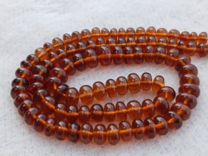 Perles Rondelles Lisses en Grenat Hessonite Naturel Rouge Brun Taille 5-7mm Fil de 16 Pouces Pierres Précieuses Libres pour la Fabrication de Bijoux du Rajasthan - Product Image 4
