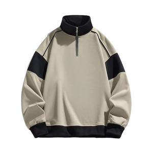 Sweat-shirts innovants à demi-zip, sweats à capuche à col montant, sweats à zip 1/4 pour hommes, sweats en coton de haute qualité, service OEM - Product Image 1