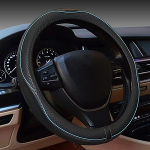 Housse de <span class=keywords><strong>volant</strong></span> de voiture MELCO, toutes saisons, universelle, cuir véritable, absorbant la transpiration, antidérapante, OLIVER, ajustement parfait, retour - Product Image 3