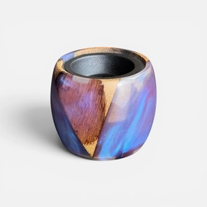 Quemador de Incienso Mubkhar Decorativo Hecho a Mano con Madera de Acacia de Inspiración Árabe y Resina Epoxi, Porta Incienso de Oud para el Hogar de Lujo - Product Image 2