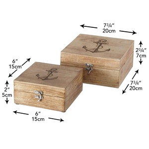 สมอเรือไม้ชุดกล่องอุปกรณ์เสริมของ2ของแข็งมะม่วงไม้สวิทช์สลักรัดทะเล - Product Image 5