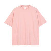 T-shirt en coton tricoté pour homme, coupe ample, couleur unie, manches courtes, col rond, décontracté, teinture unie, longueur normale, séchage rapide, respirant
