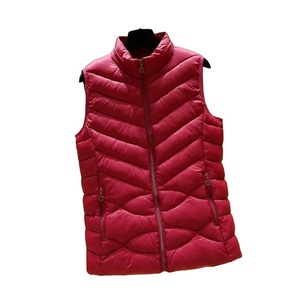 Autumn Winter Female Ultra Light Duck Vest New Slim Sleeveless Windproof Warm Puffer Waistcoat Breathable Fleece <b>Fabric</b> Printed - Product Image 1