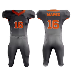 Ensemble d'uniformes de football américain personnalisés, noir et bleu, sublimé, numéro 16, maillot sans manches ajusté pour homme, toutes saisons, polyester - Product Image 3