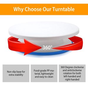 11-Inch Rotating Cake Turntable with 108pcs Cake Decorating Supplies <b>Kit</b> Revolving Cake Table Stand Base <b>Baking</b> Tools - Product Image 2