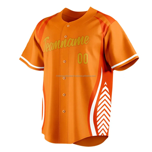 Uniforme de Béisbol para Hombre Hecho en Pakistán, Transpirable, 100% Poliéster, con Logotipos Personalizados, Mangas Cortas y Cuello en V - Product Image 1