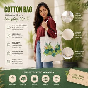 Sac à provisions uni en coton Calico de haute qualité à prix compétitif - Product Image 6
