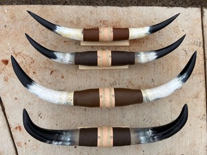 Juego de Cuernos de Toro Montados, Ecológicos, Hechos a Mano, Rústicos, Modernos, con Diseño Animal, Cuernos Pulidos, Decoración del Hogar Estilo Western, Pascua - Product Image 3