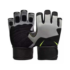 Guantes de Levantamiento de Pesas de Medio Dedo de Cuero PU de Alta Calidad, Cómodos, Ligeros, Transpirables, Ajustables y con Gran Soporte - Product Image 1