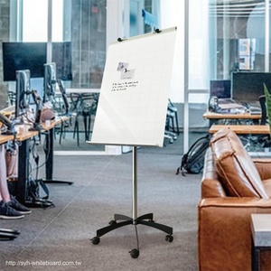 Strong <b>Magnetic</b> Tempered Mobile Glass Whiteboard Office Flip Chart - Product Image 6
