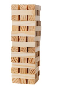 Juego de Torre de Bloques de Madera con Esquinas Cuadradas, Juego de Mesa Educativo de Destreza para Diversión Familiar, 2 Jugadores - Product Image 4