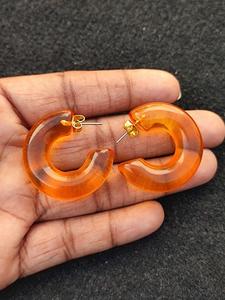 Handmade Natural Pearl Resin <b>Drop</b> Earrings Customized Floral Design Lightweight Boho Style Women's Party Jewelry Uttar Pradesh - Product Image 5