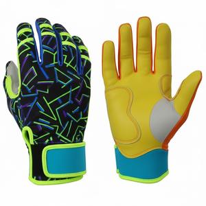 Guantes de Bateo Híbridos Avanzados - Palma de Piel de Cabra Duradera y Tejido Elástico en 4 Direcciones para la Comodidad de Atletas Profesionales - Product Image 1