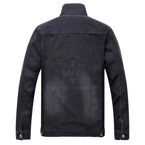 Veste en jean premium pour homme, boutonnée, effet délavé, vêtement d'extérieur élégant et décontracté à manches longues, veste en jean moderne pour homme - Product Image 2