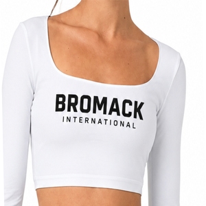 Women's <b>Long</b> <b>Sleeve</b> Yoga Crop <b>Top</b> <b>Long</b> <b>Sleeve</b> <b>Gym</b> Shirt Stretch <b>Gym</b> <b>Top</b> Cropped Training Premium fabric Custom Design Yoga <b>Top</b> - Product Image 4