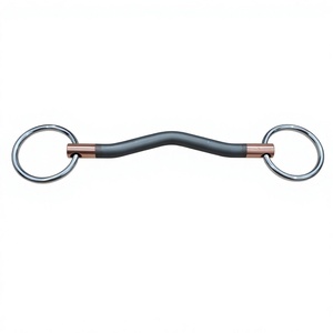 ENGLISH RIDING LOOSE RING WITH COPPER HEAD HEAVY <b>WEIGHT</b> O RING BITS WITH STAR ROLLER - Product Image 1