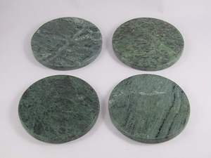 New Design Luxury Eco-Friendly <b>Green</b> Marble Wholesale <b>Coaster</b> Set Brass Inlay Coffee <b>Coaster</b> Charger Plate Dream Crafts India - Product Image 3