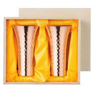 Increíble Precio, Calidad Impresionante, Juego de 2 Tazas de Cobre Shokuraku Kobo Puro de 380 ml con Caja de Madera CNE970 - Product Image 1