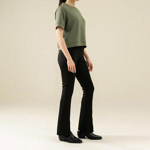 T-shirt décontracté pour femme, style actif, col rond, manches courtes, en coton doux, respirant, confortable, idéal pour l'été et le quotidien - Product Image 3