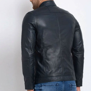 Soft Breathable Genuine Leather Motorcycle <b>Jacket</b> with Minimal Detailing Distressed Design <b>Sherpa</b> Lined Streetwear Style <b>for</b> <b>Men</b> - Product Image 3