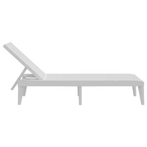 Chaise longue réglable en hauteur standard en polypropylène blanc à 100 % - Product Image 5
