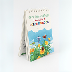 Libro para Colorear Ecológico con Papel Sembrable, Encuadernado en Espiral, Blanco, Tamaño B6, 100% Biodegradable, Hecho a Mano - Product Image 2