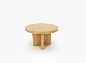 Juego de Mesa de Centro Redonda Moderna con 4 Sillas de Madera de Fresno Maciza y Chapa de MDF, Ligero y Duradero - Product Image 2