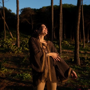 เสื้อคลุมผ้าฝ้ายแขนยาวทรงหลวมสไตล์โบฮีเมียน เสื้อเชิ้ตสำหรับใส่ซ้อนชั้นในฤดูร้อนและฤดูใบไม้ร่วงสำหรับผู้หญิงไซส์พลัส - Product Image 1