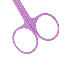 Professional <b>Scissors</b> with Sharp Blade Tip Purple Titanium <b>Cuticle</b> <b>Scissors</b> Stainless Steel Fine Point Straight Blade Nail Care - Product Image 4