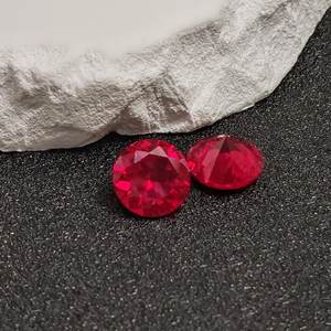 Rubis naturel rond facetté, taille brillante, pierre précieuse rouge en vrac, plusieurs tailles, pour la fabrication de bijoux, vente en gros - Product Image 5