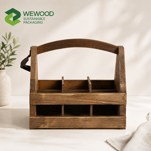 Organizador Multiusos de Madera de Acacia con Asa, Personalizado OEM, para Encimeras de Cocina y Organización del Hogar - Product Image 4