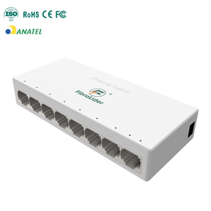 Commutateur Ethernet ANATEL 8 ports 1,6 Gbps, capacité de commutation 10/100 Mbps, avec 1 000 adresses MAC, non géré, boîtier en plastique de bureau - Product Image 1
