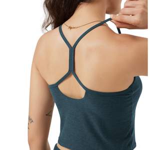 Camiseta de Yoga sin Costuras Ligera para Mujer, Top Corto Deportivo con Espalda Cruzada, Camisola para Gimnasio, Ropa Deportiva, Logotipo Personalizado - Product Image 3